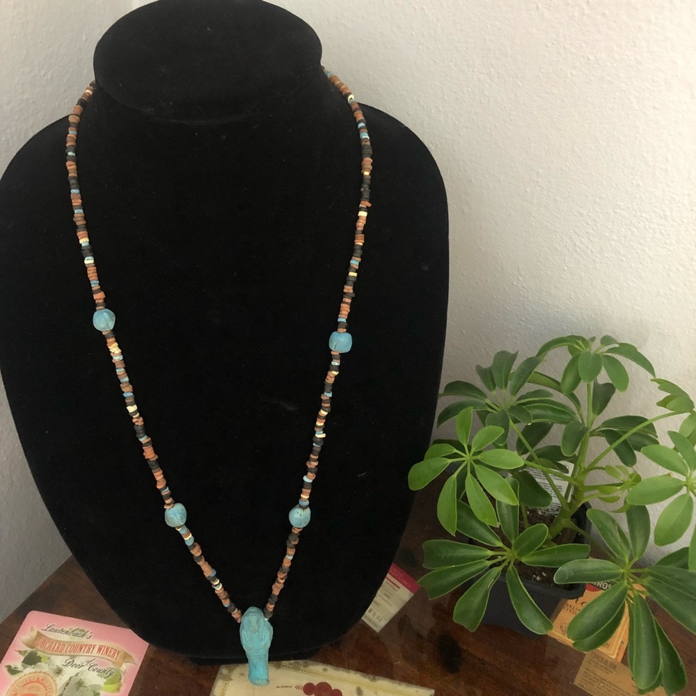 Hand Carved Native American Stone Necklace